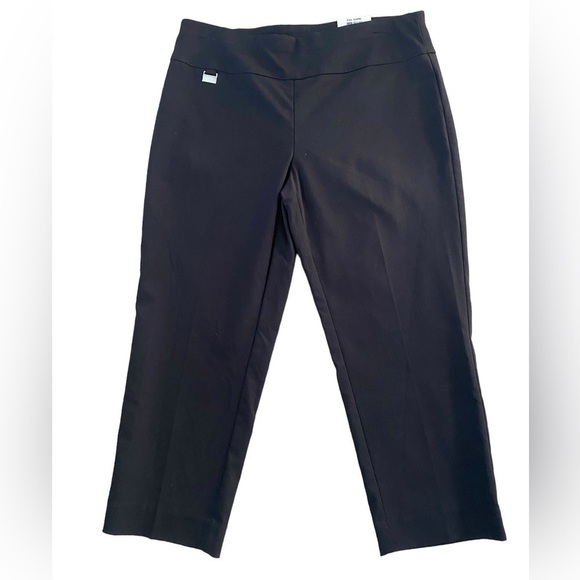 NWT ALFANI Black Capri Crop Pant Women 6 P Petite - Picture 1 of 7